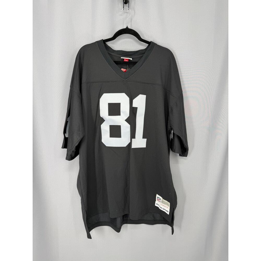 Oakland Raiders Jersey Mens 2XL Black NFL Football Tim Brown Mitchell & Ness